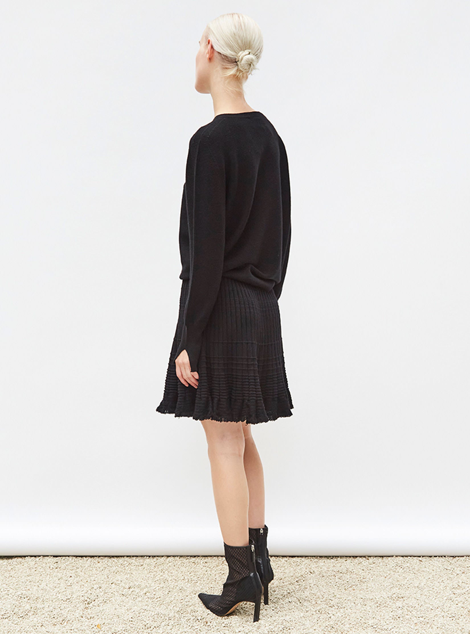 Top fin à col rond manches longues - Vêtement de luxe femme