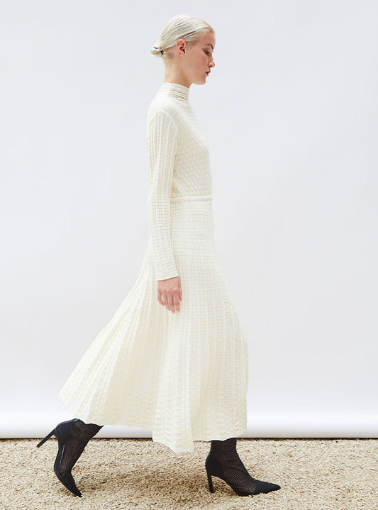 braided knit dress