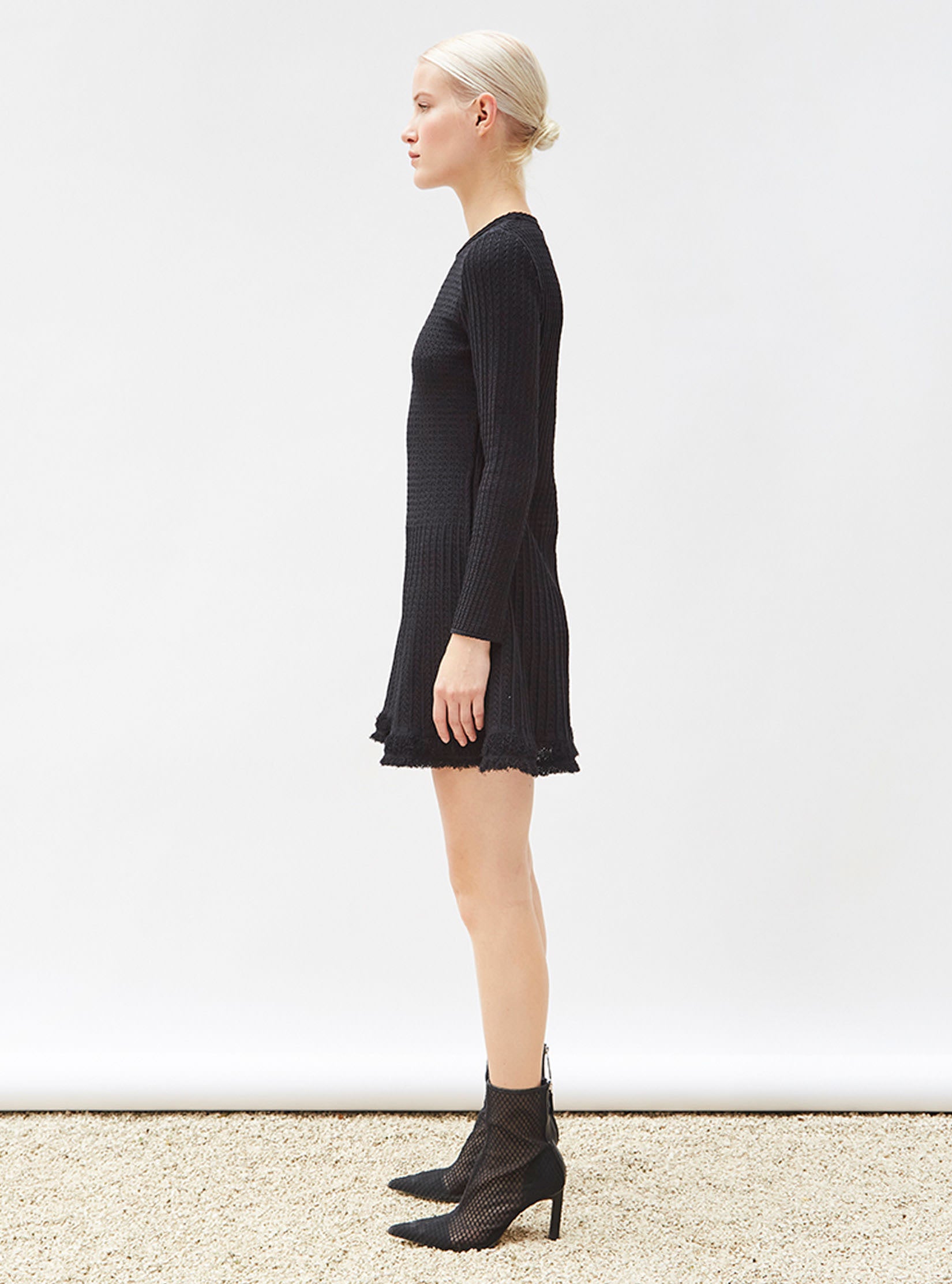 Robe en maille à frange - Vêtement de luxe femme