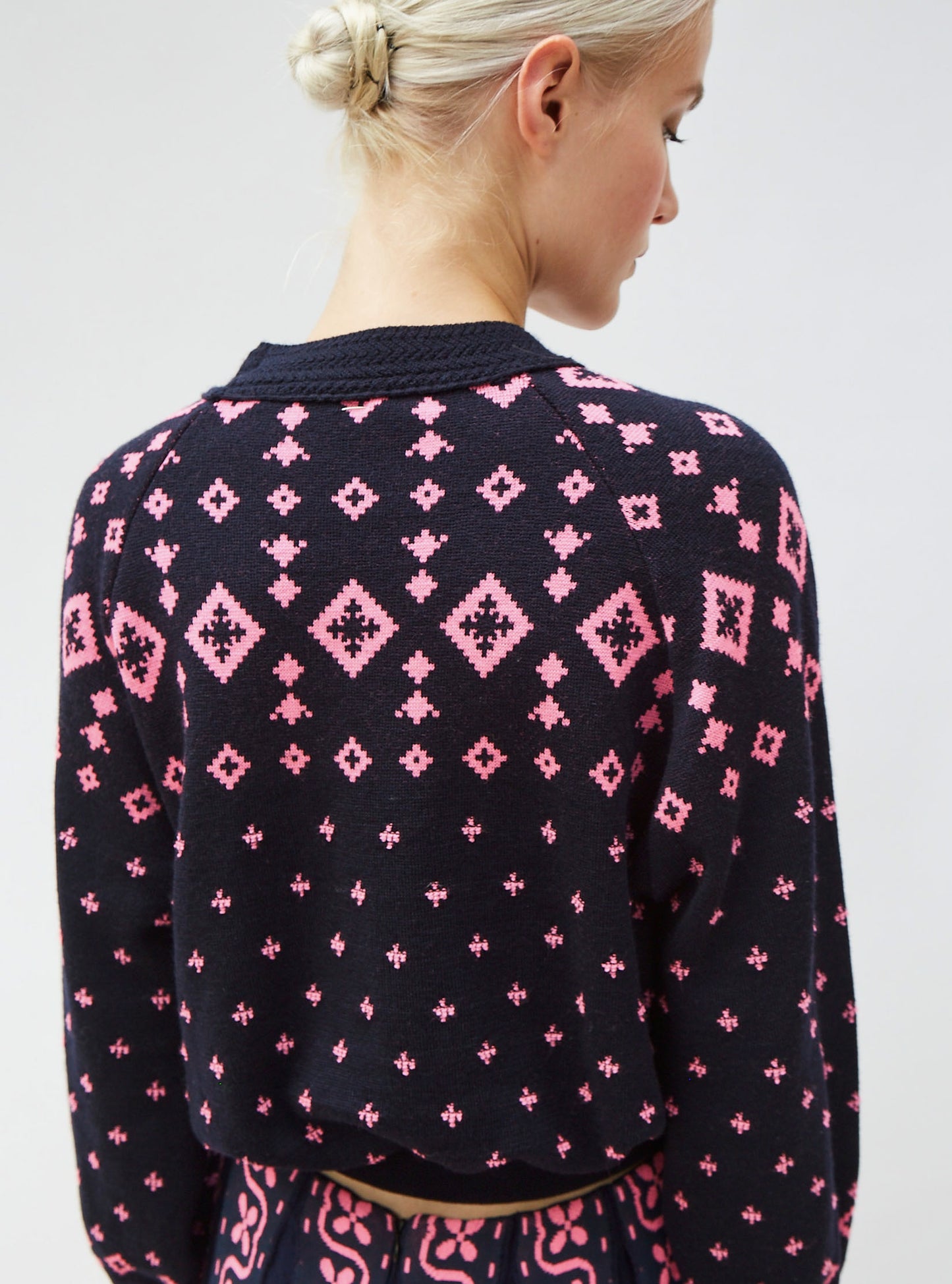 Sweater en maille jacquard bijoux - Vêtement de luxe femme