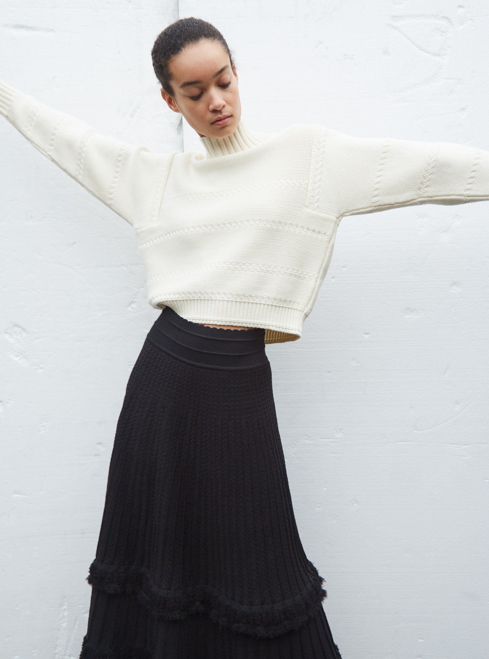 Sweater maille chevron - Vêtement en maille de luxe Molli