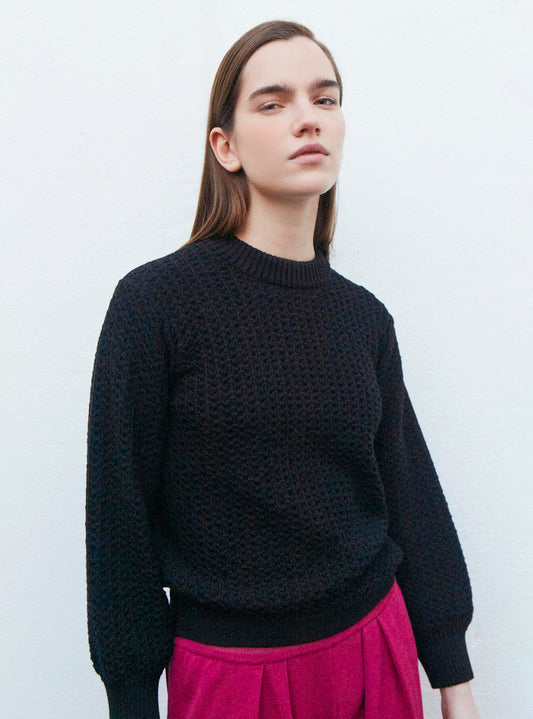 Sweater en maille entrelacée - Vêtement en maille de luxe Molli