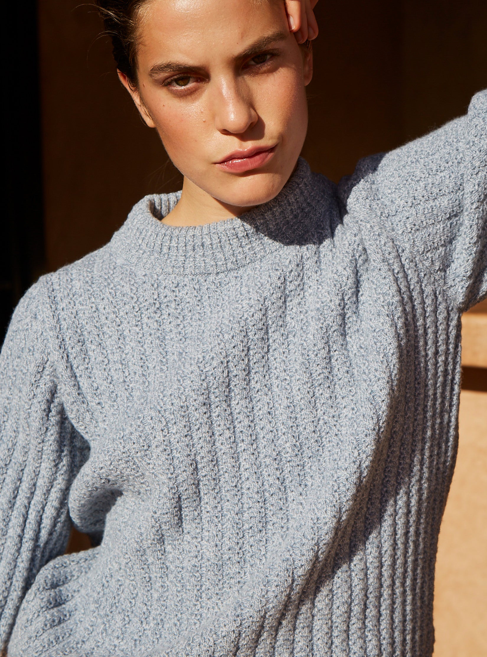 Sweater en maille torsade - Tops, blouses de luxe
