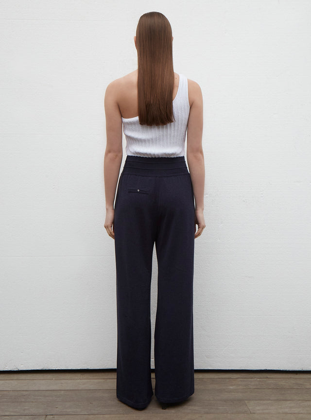 one-shouldered top in a wavy couture knit - Image principale