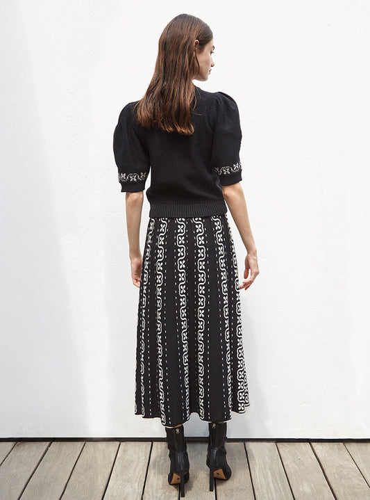 floral garland knit top