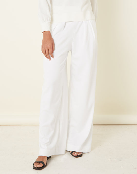 Pantalon ample à plis jersey - Vêtement en maille de luxe Molli