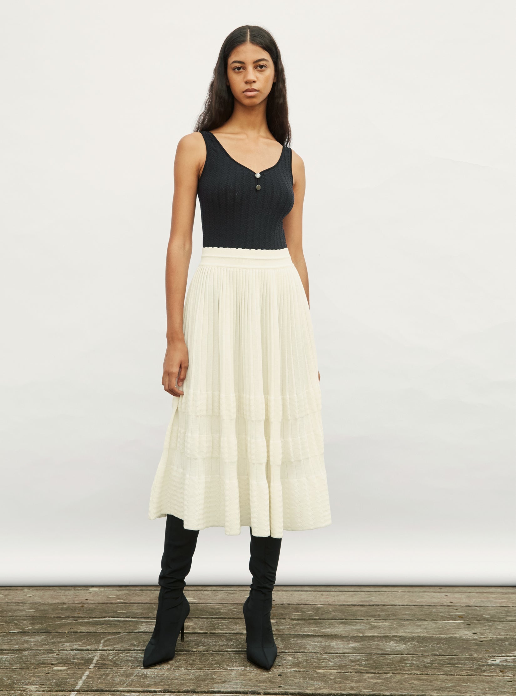 Tops, blouses de luxe femme - Body en maille ondulée