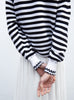 Marinière poignets romantiques - Vêtement en maille de luxe Molli